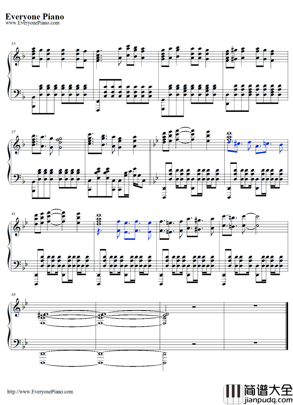 Magia钢琴谱_Kalafina_魔法少女小圆ED