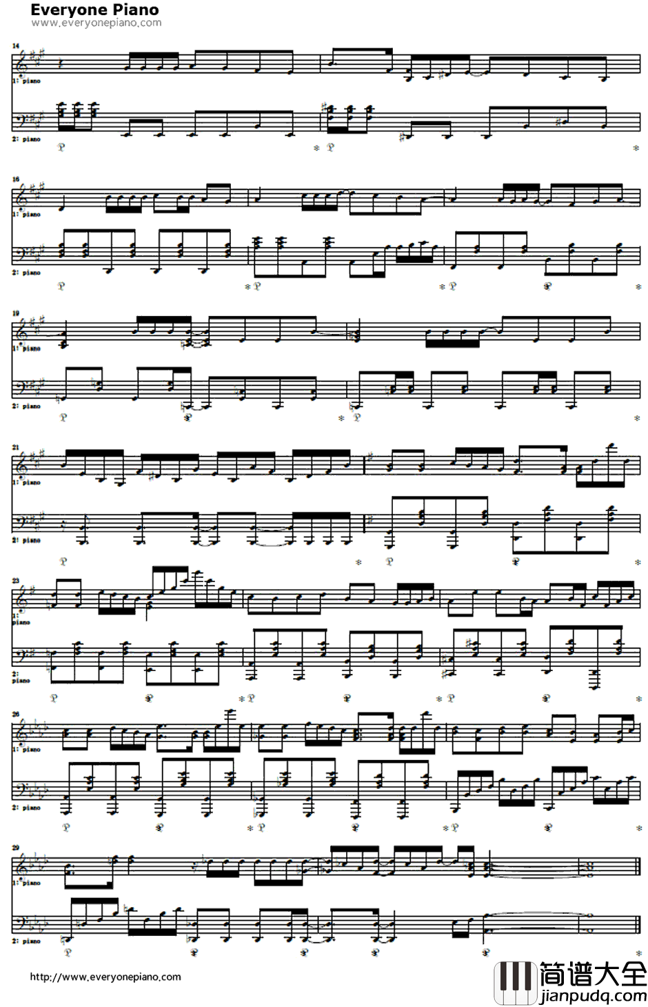 君の神话～アクエリオン第二章钢琴谱_AKINOwithbless4　_创圣的大天使EVOLOP1