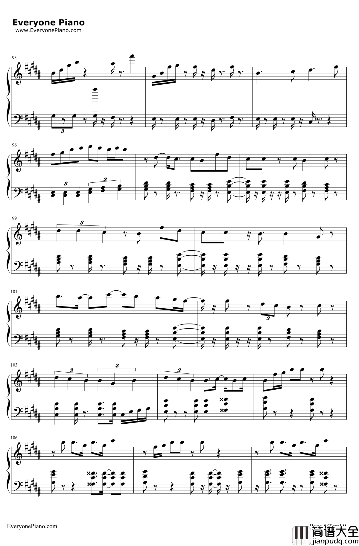 RatherBe钢琴谱_CleanBandit/JessGlynne