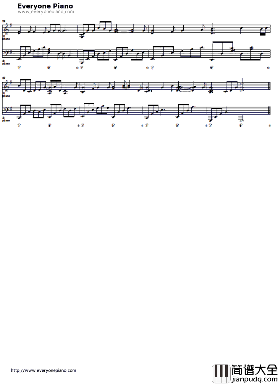 恋に落ちて钢琴谱_藤田麻衣子_绯色的欠片主題歌