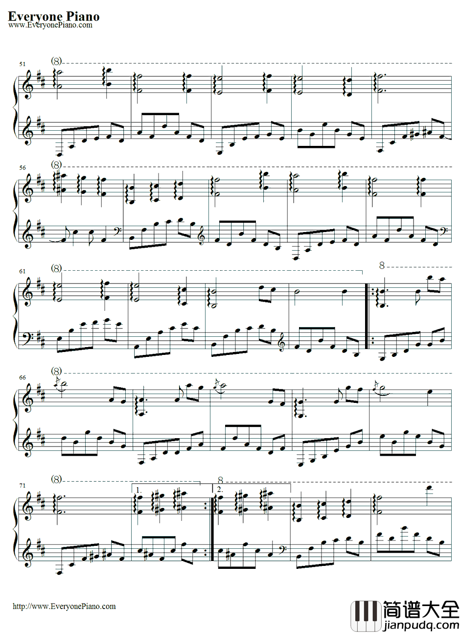 Sun_flower钢琴谱_全素妍_全素妍_唯美小清新钢琴曲