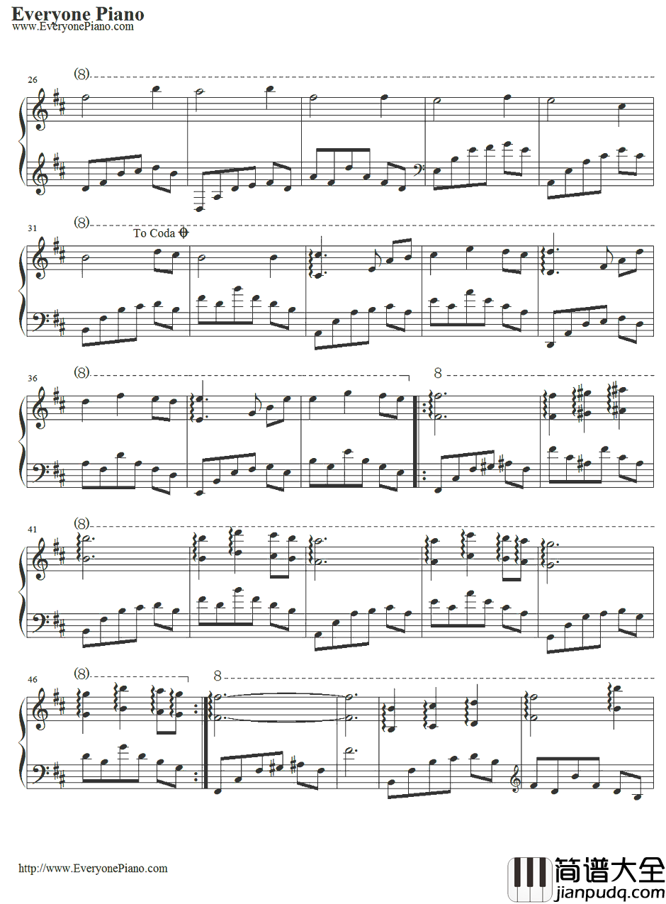 Sun_flower钢琴谱_全素妍_全素妍_唯美小清新钢琴曲