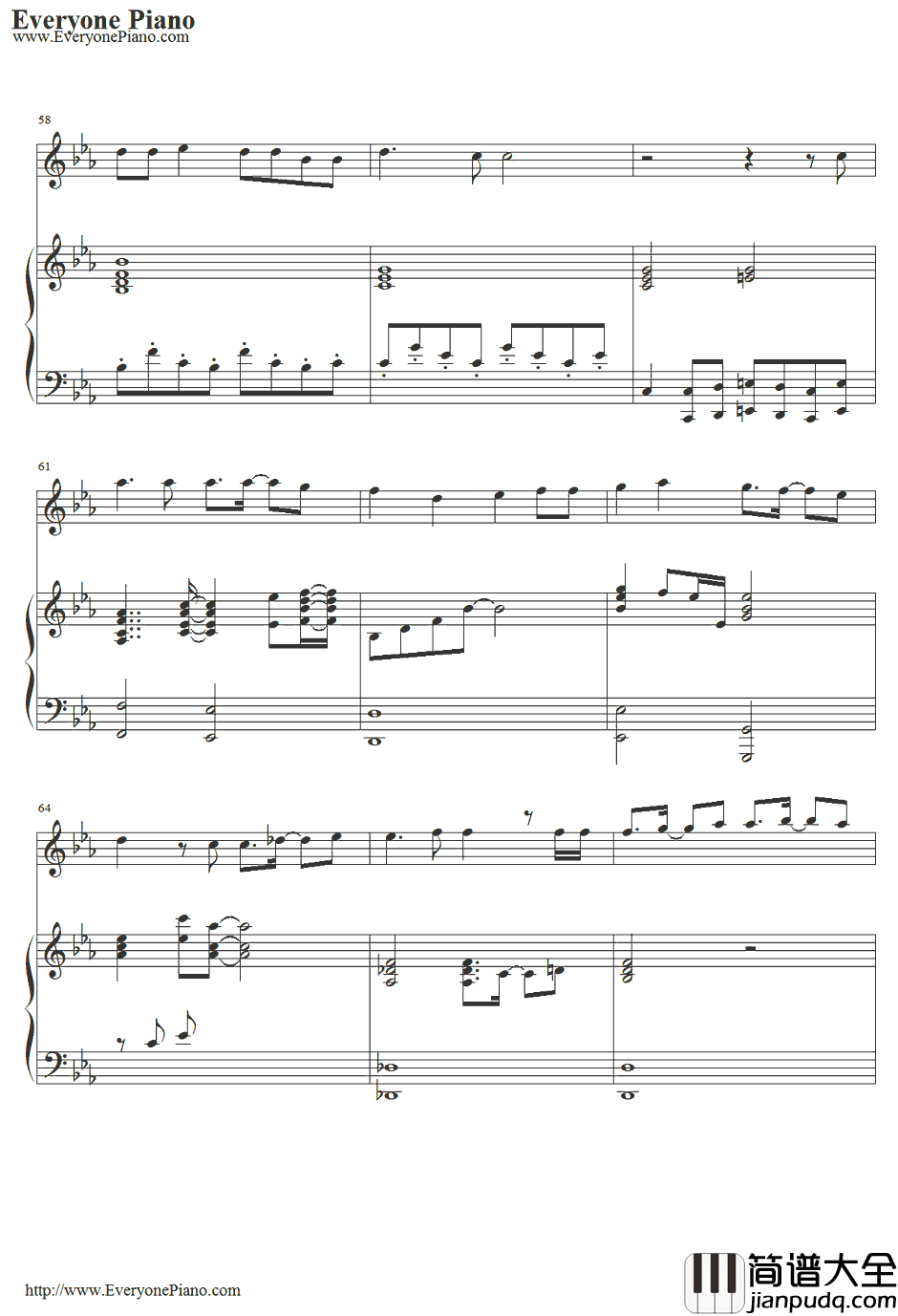 七つの海を渡る风のように钢琴谱_爱内里菜&三枝夕夏_名侦探柯南绀碧之棺主题曲