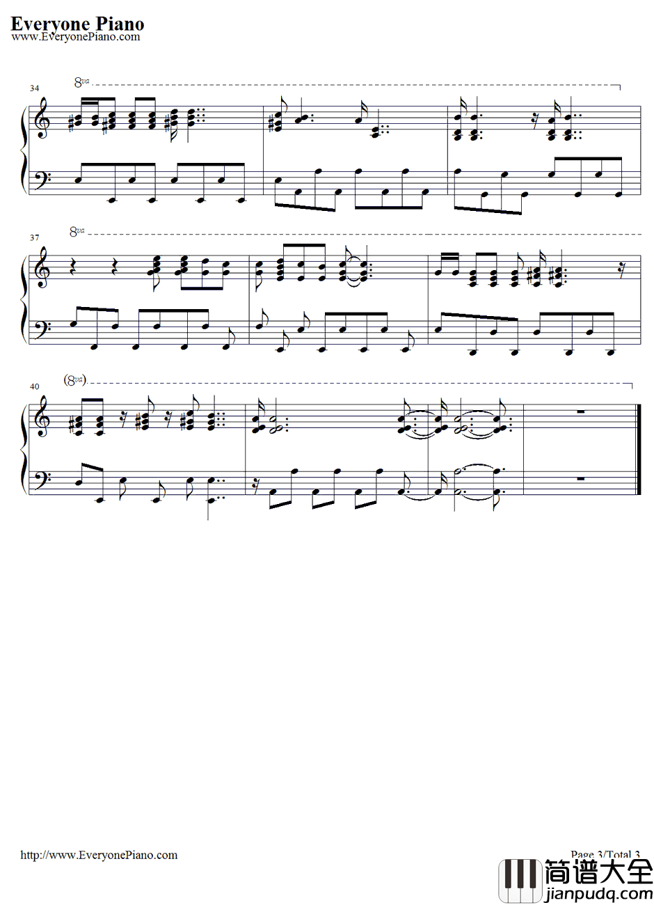 高鸣る钢琴谱_藤田麻衣子_绯色的碎片2OP