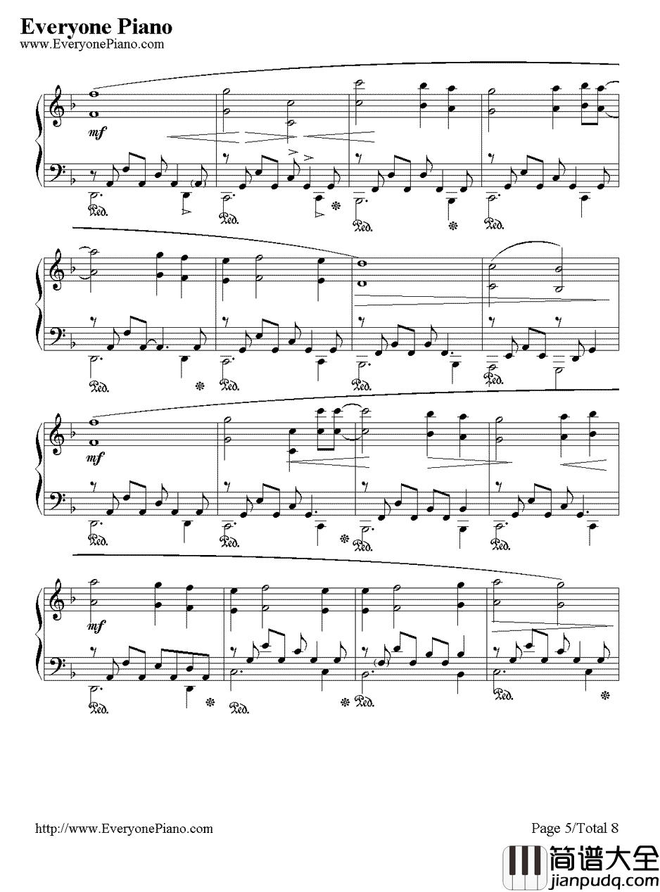 The_Portrait钢琴谱_JamesHorner_泰坦尼克号纯钢琴曲