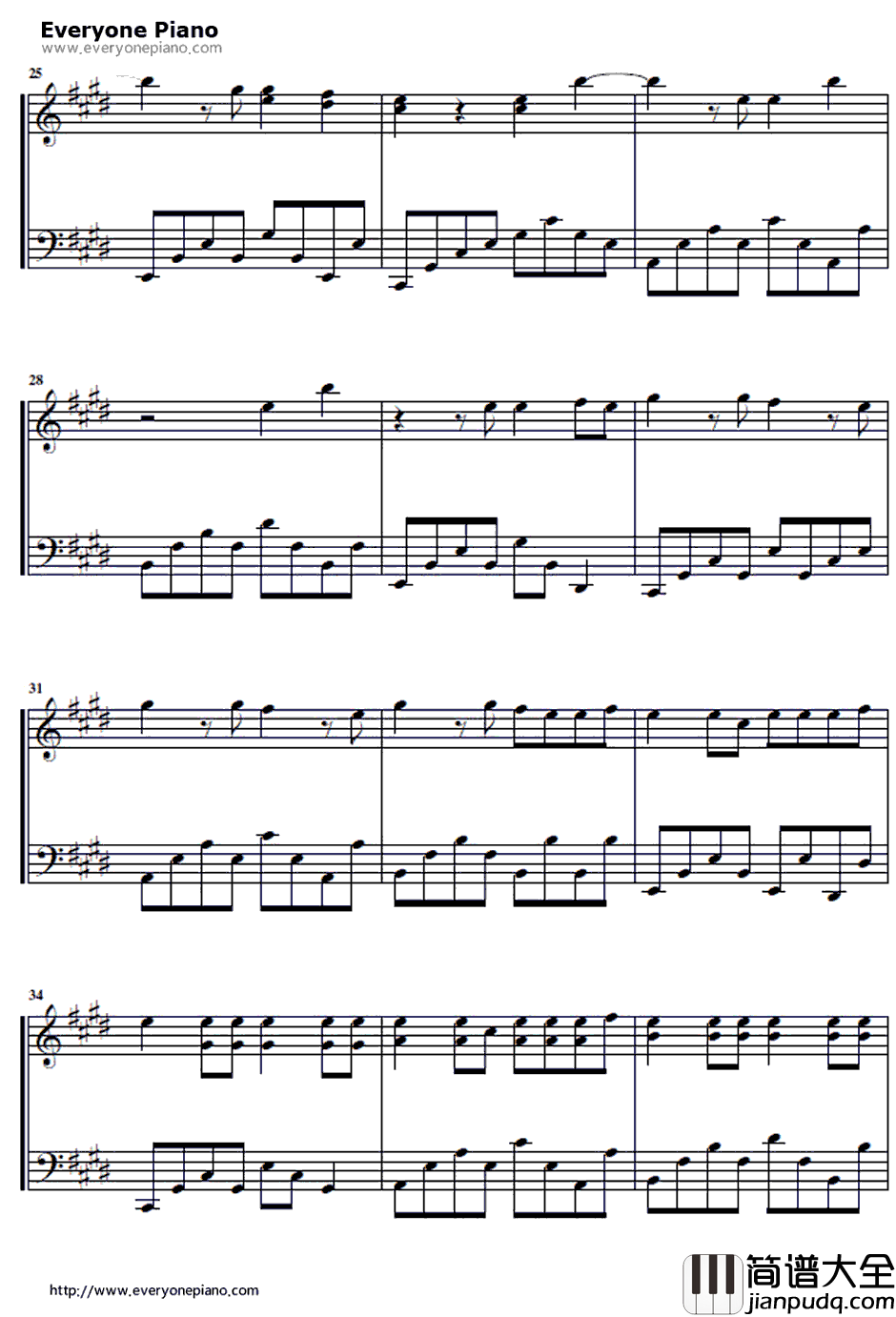 One_Time钢琴谱_JustinBieber