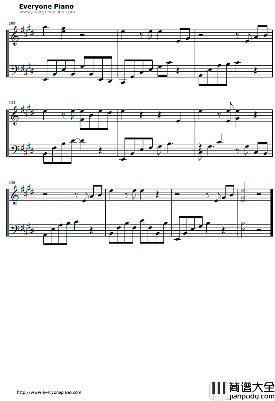 One_Time钢琴谱_JustinBieber