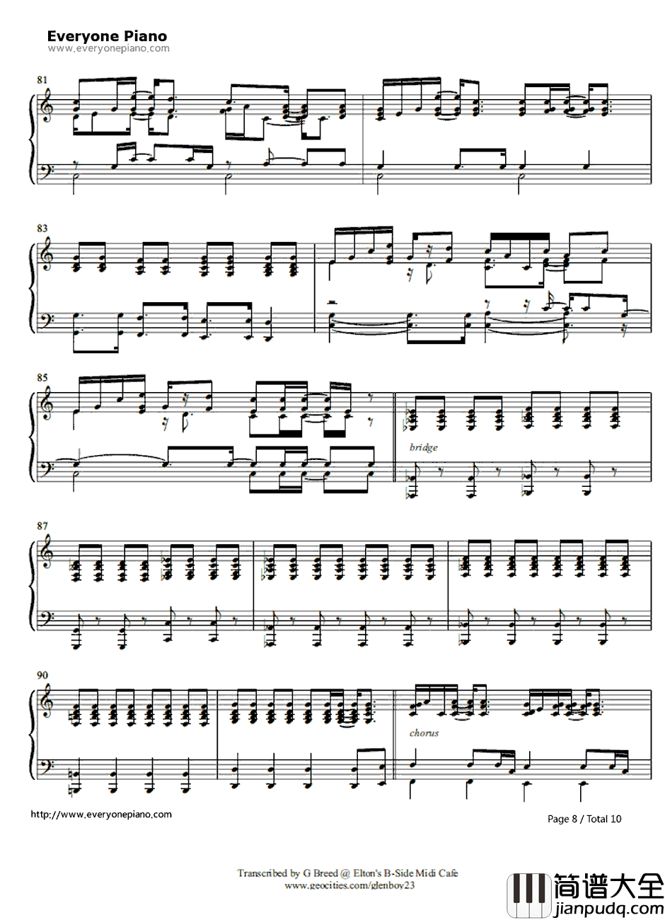 Tiny_Dancer钢琴谱_EltonJohn