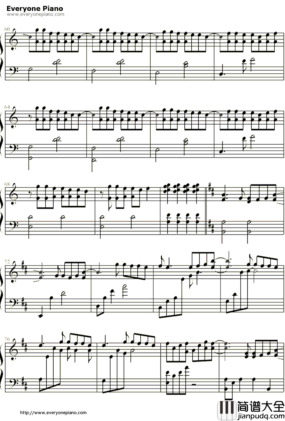 你不在北京钢琴谱_曹轩宾