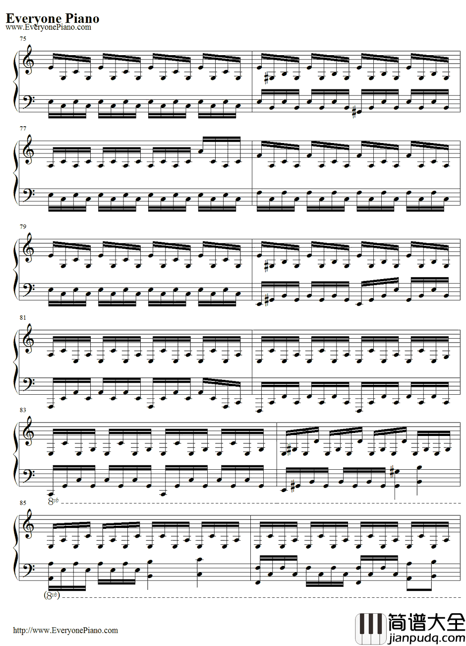 Every_day钢琴谱_CarlyComando_NBA07_08赛季的广告宣传片_CarlyComando