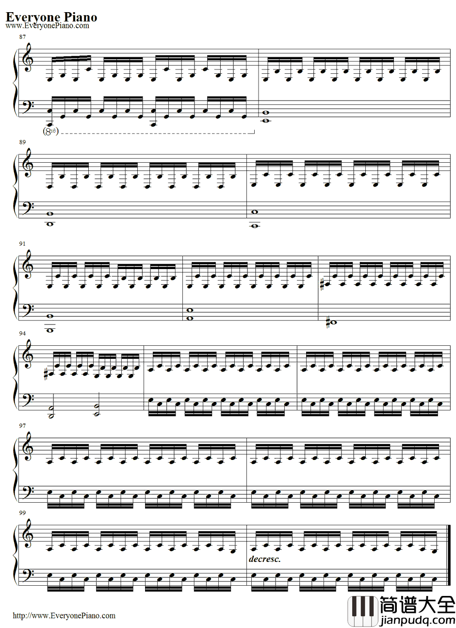 Every_day钢琴谱_CarlyComando_NBA07_08赛季的广告宣传片_CarlyComando