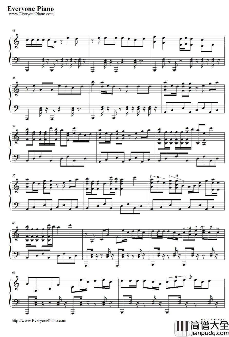 Na_Na钢琴谱_TreySongz