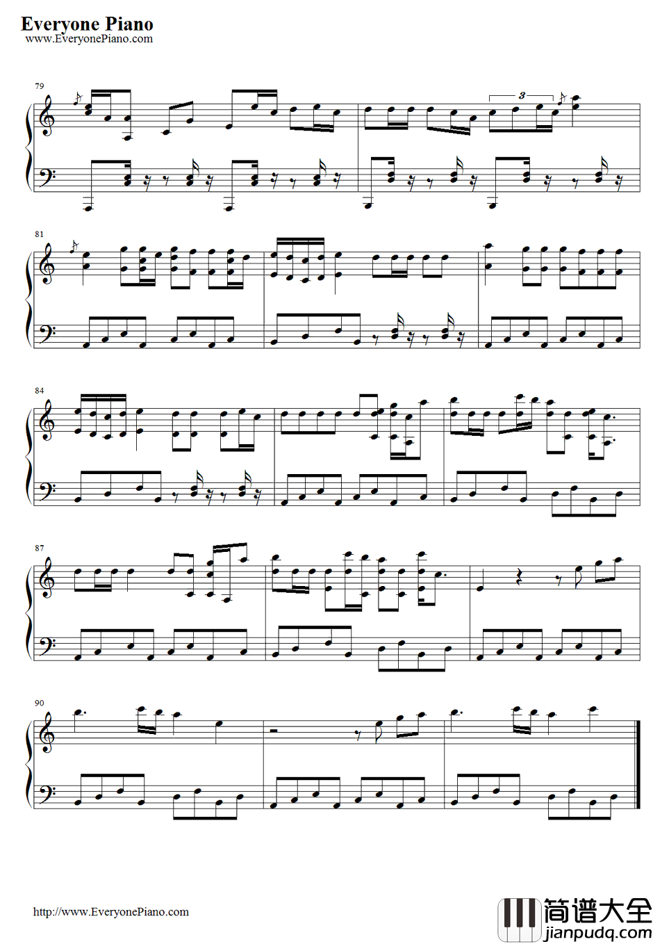 Na_Na钢琴谱_TreySongz