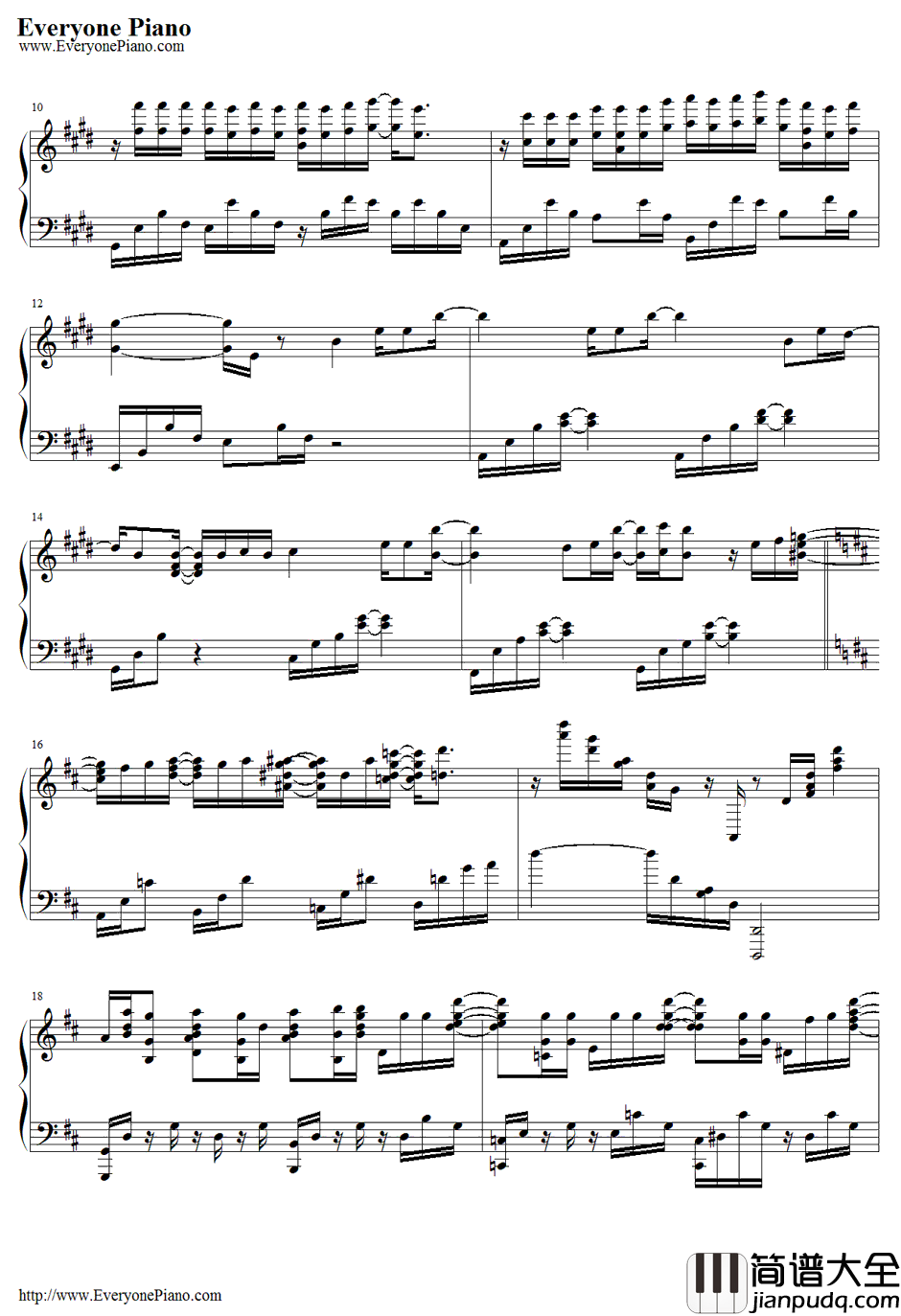 空とキミのメッセージ钢琴谱_ChouCho_翠星之加尔刚蒂亚ED