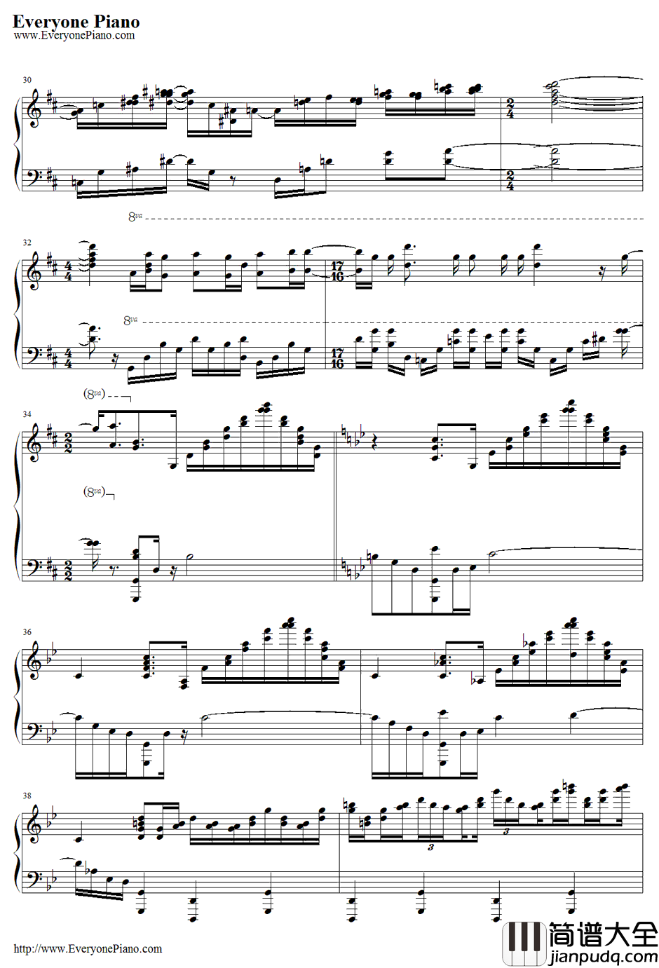 空とキミのメッセージ钢琴谱_ChouCho_翠星之加尔刚蒂亚ED