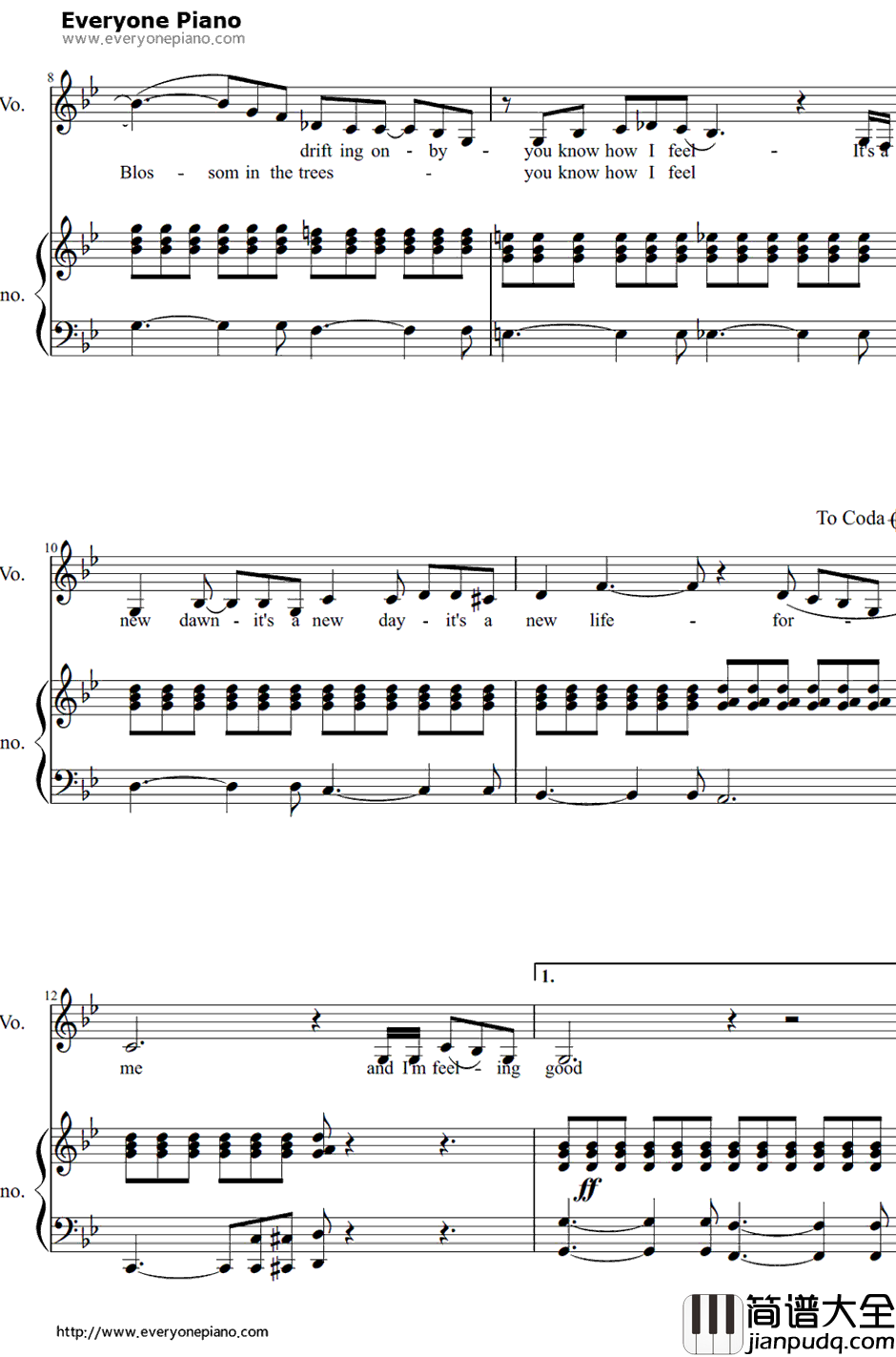 Feeling_Good钢琴谱_MichaelBublé