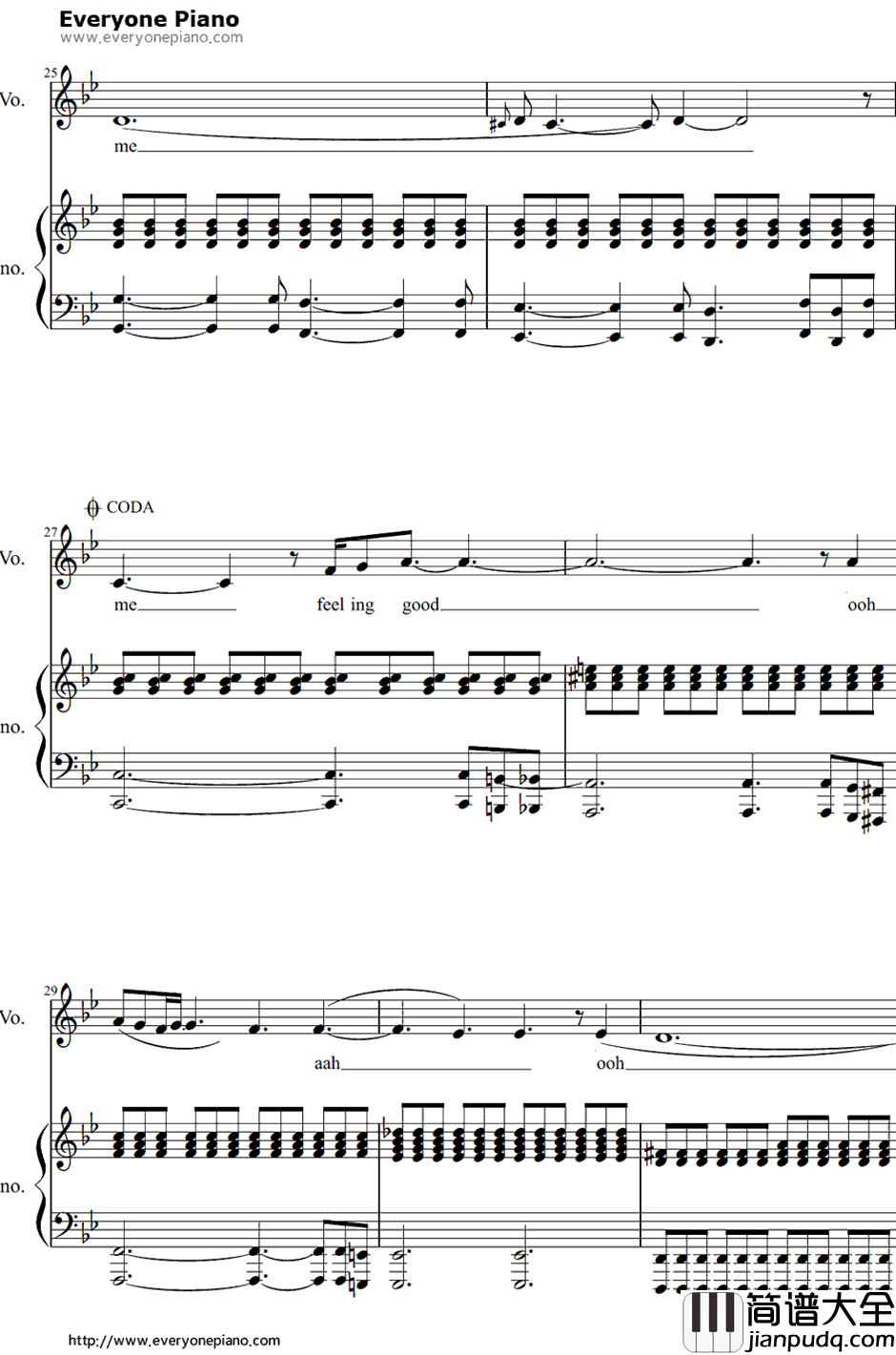 Feeling_Good钢琴谱_MichaelBublé