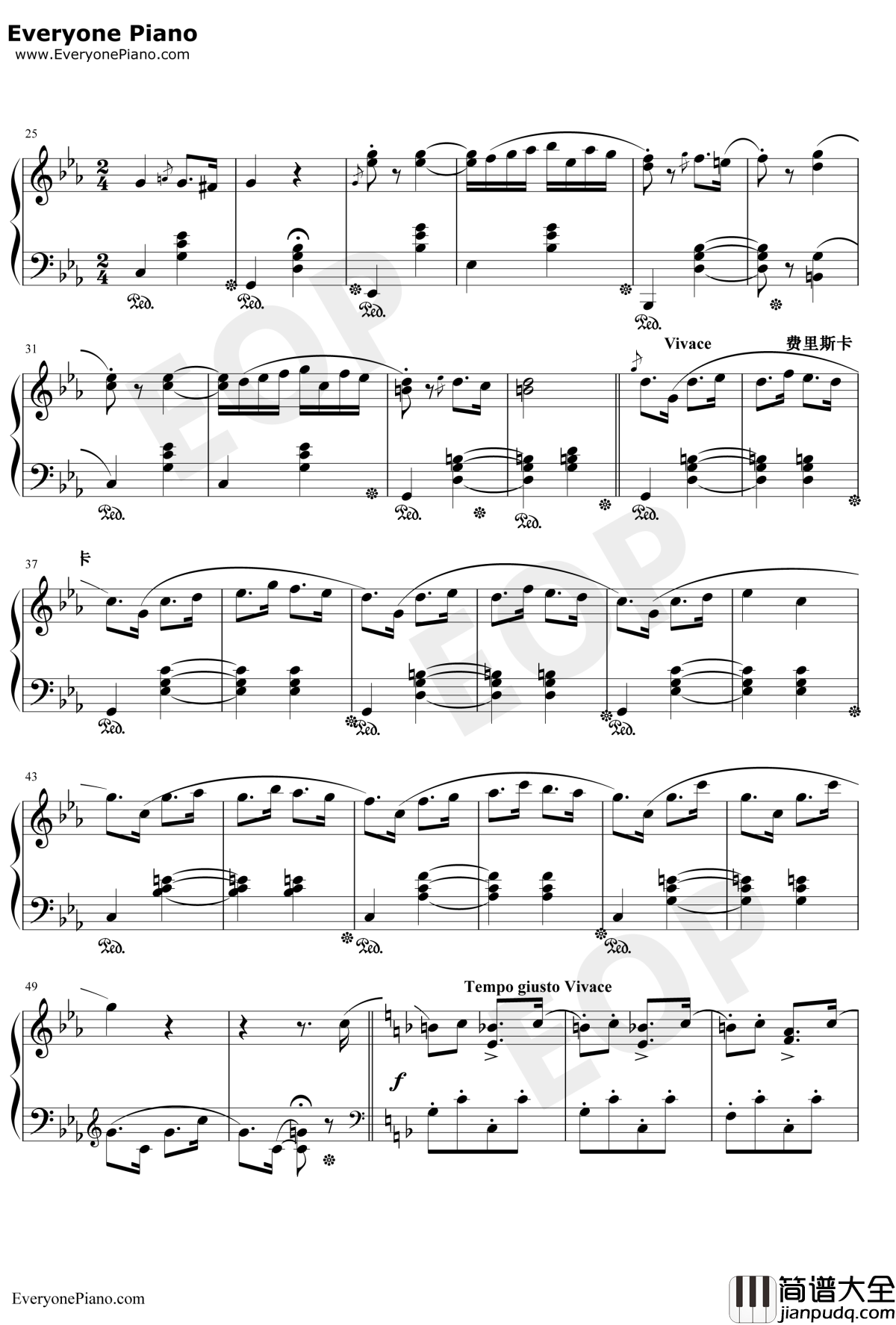 第2号匈牙利狂想曲钢琴谱_李斯特