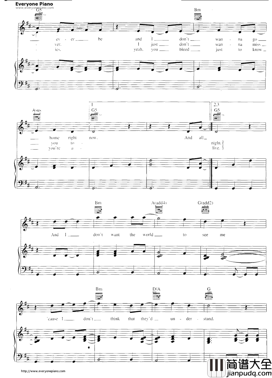 Iris钢琴谱_GooGooDolls_天使之城OST