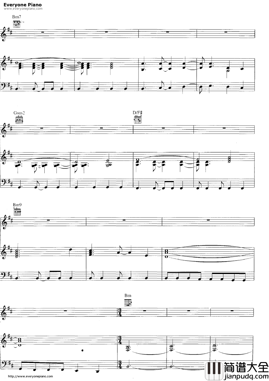 Iris钢琴谱_GooGooDolls_天使之城OST