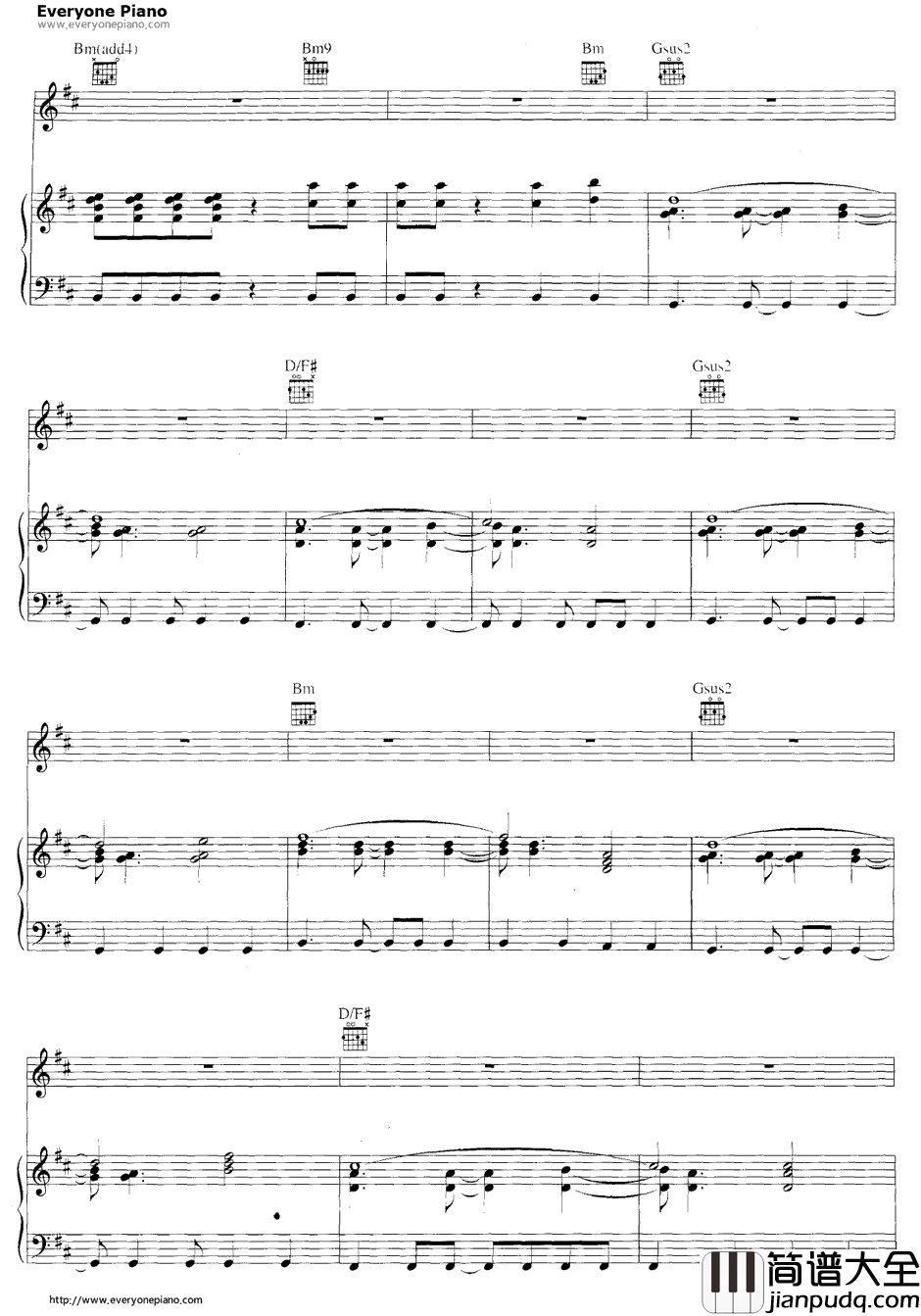 Iris钢琴谱_GooGooDolls_天使之城OST