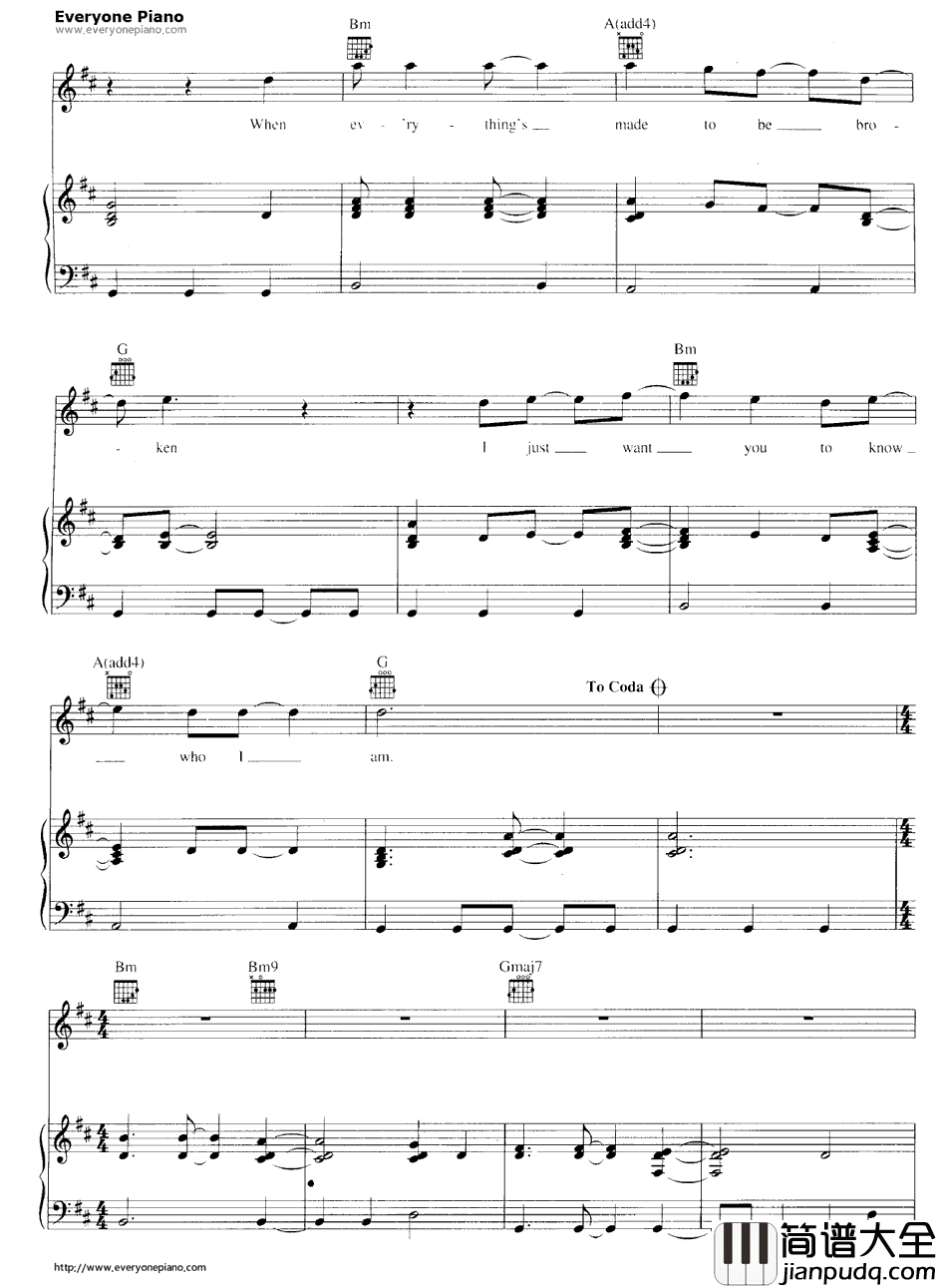 Iris钢琴谱_GooGooDolls_天使之城OST