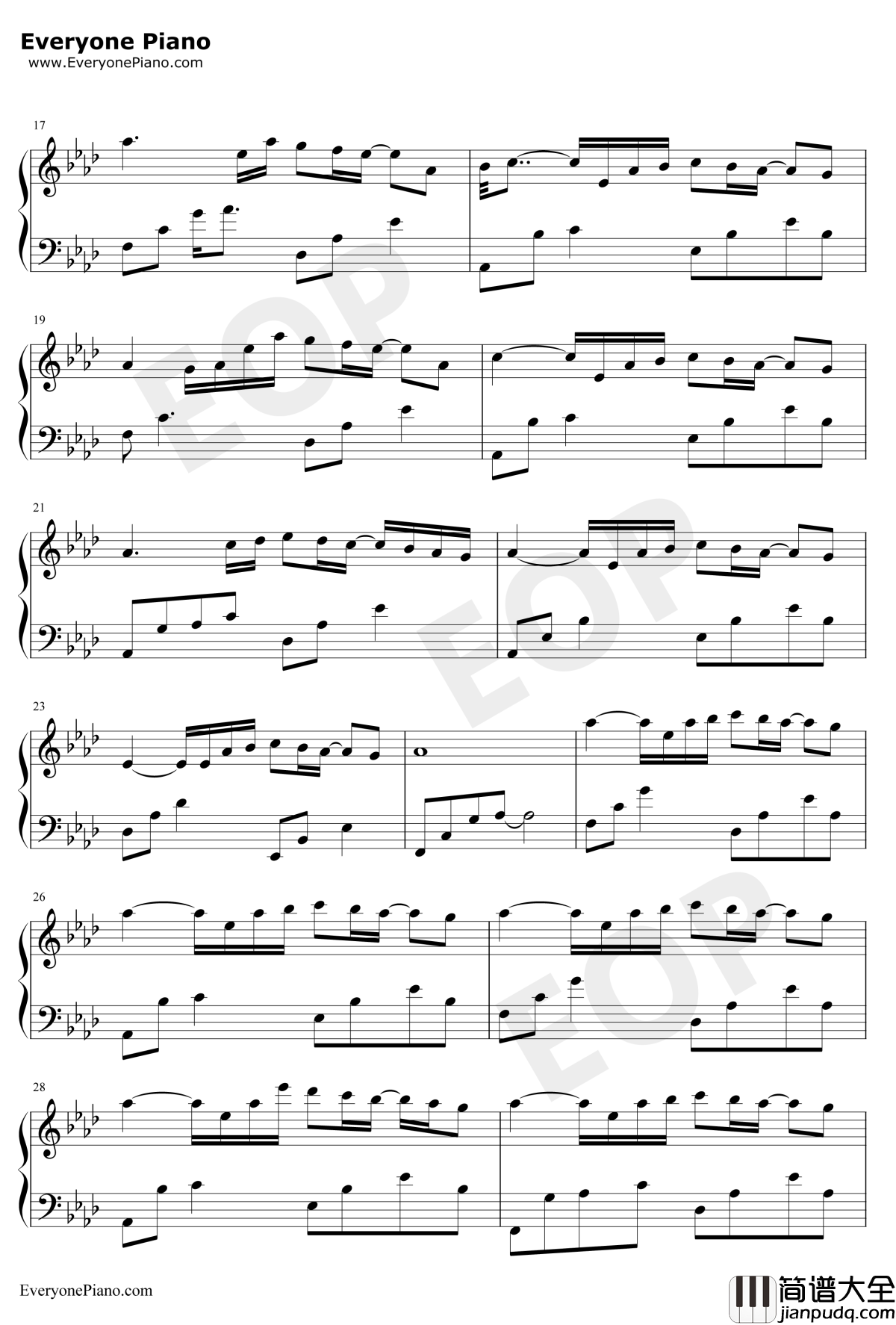 In_Love钢琴谱_July_沉浸在爱中