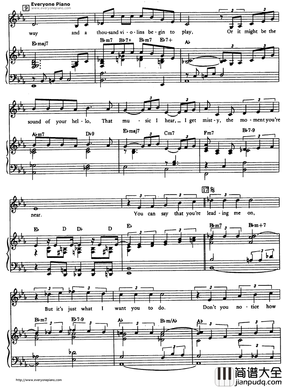 Misty钢琴谱_ErrollGarner