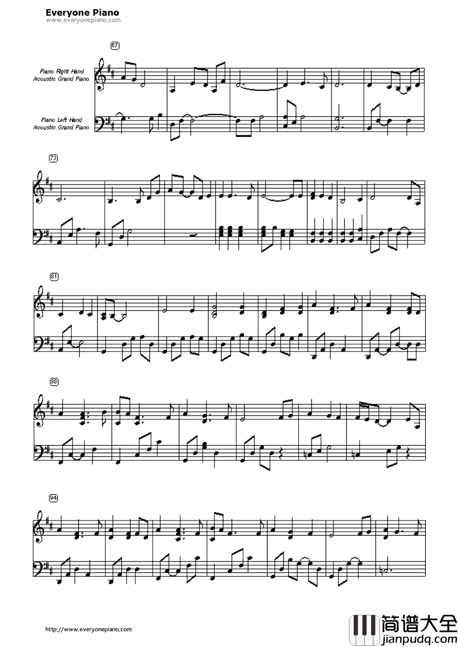 Open_Arms钢琴谱_Journey