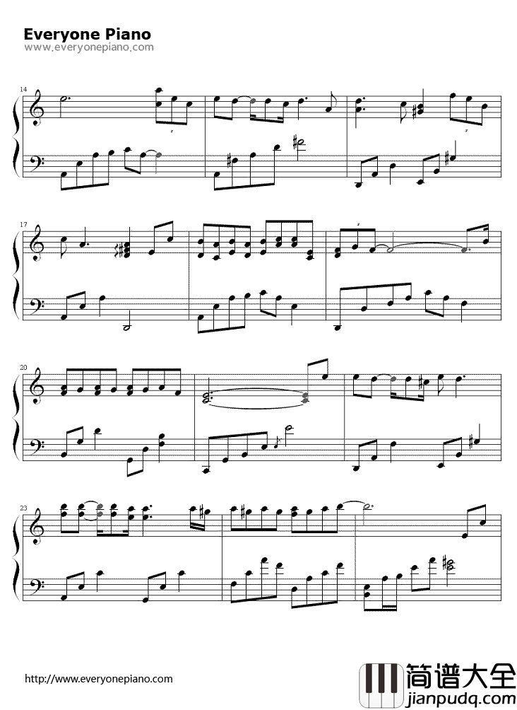 我们说好的钢琴谱_张靓颖_我们说好的