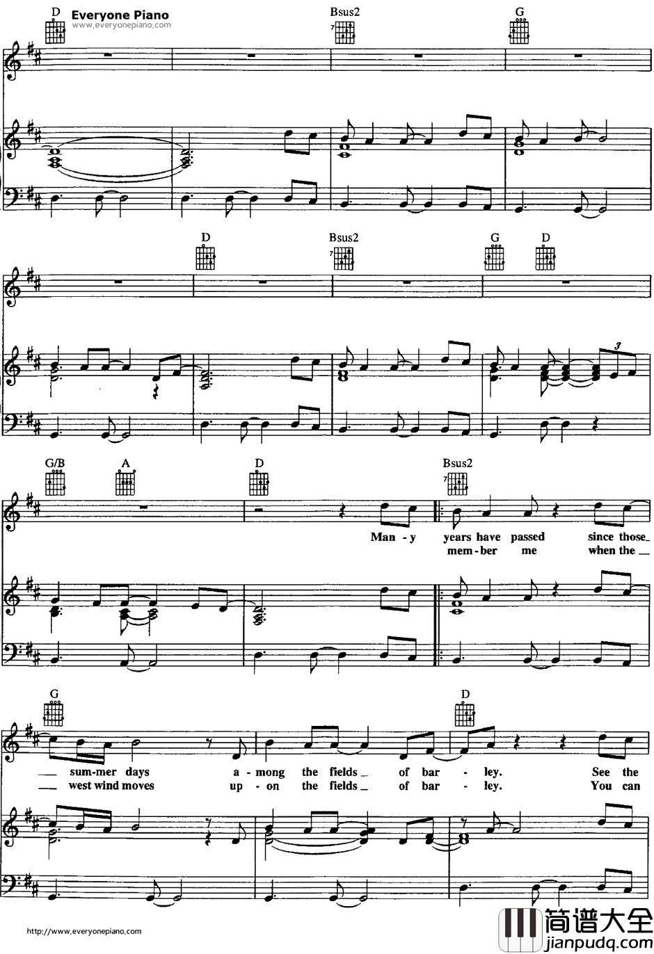 Fields_of_Gold钢琴谱_Sting