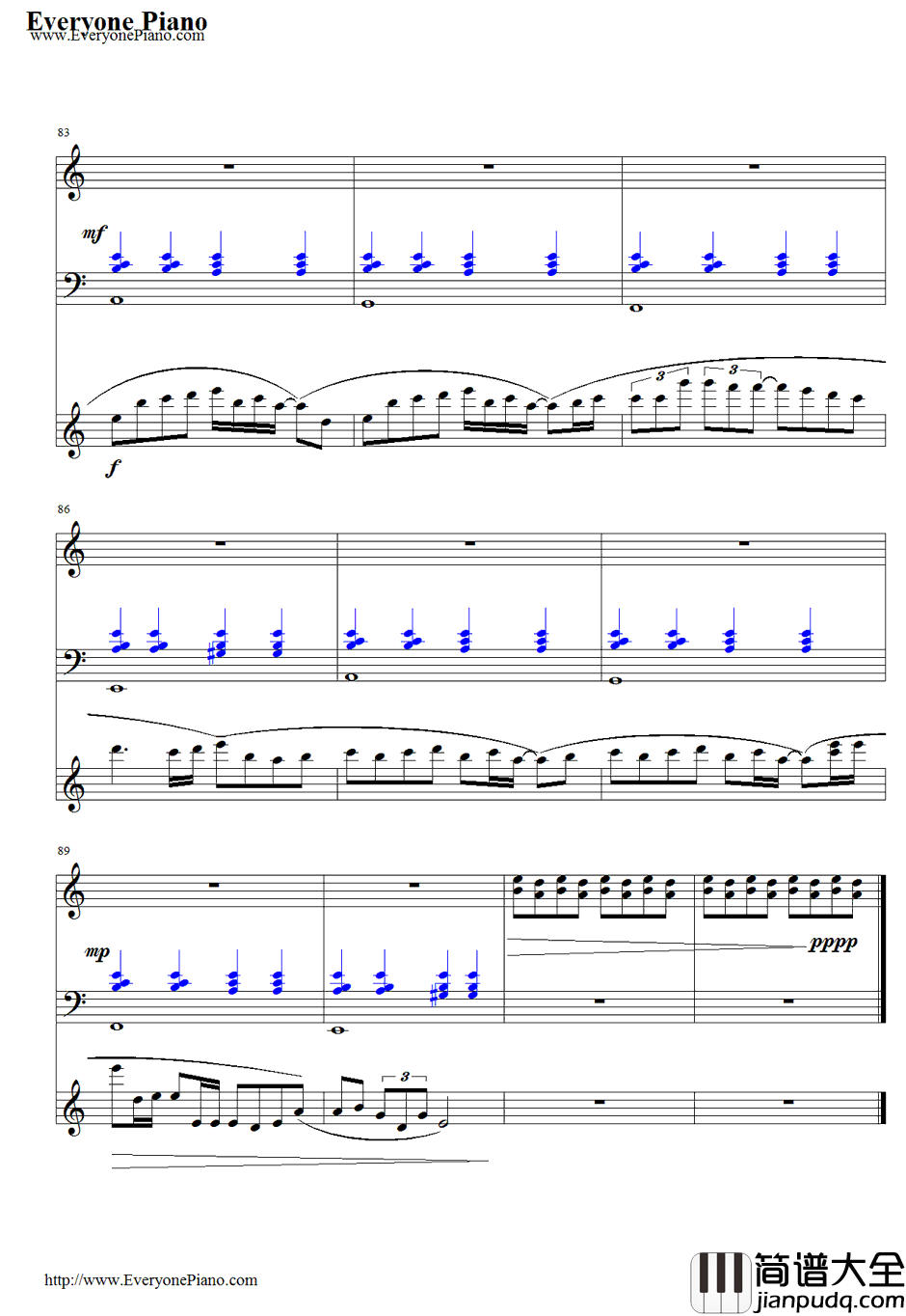 Never_Meant_to_Belong钢琴谱_鹭巣诗郎_死神插曲