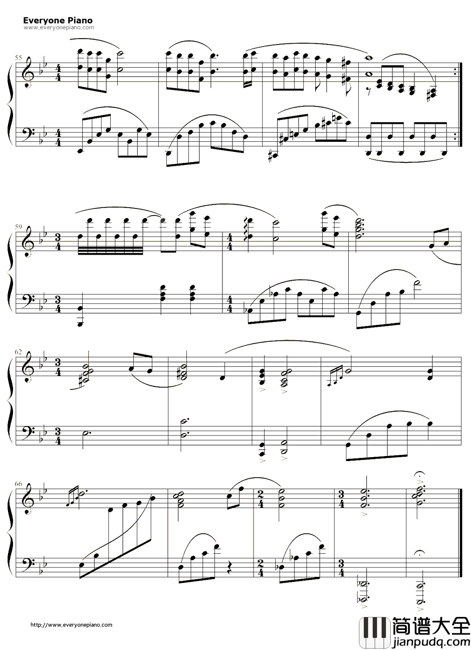 HANA钢琴谱_久石让　_BI