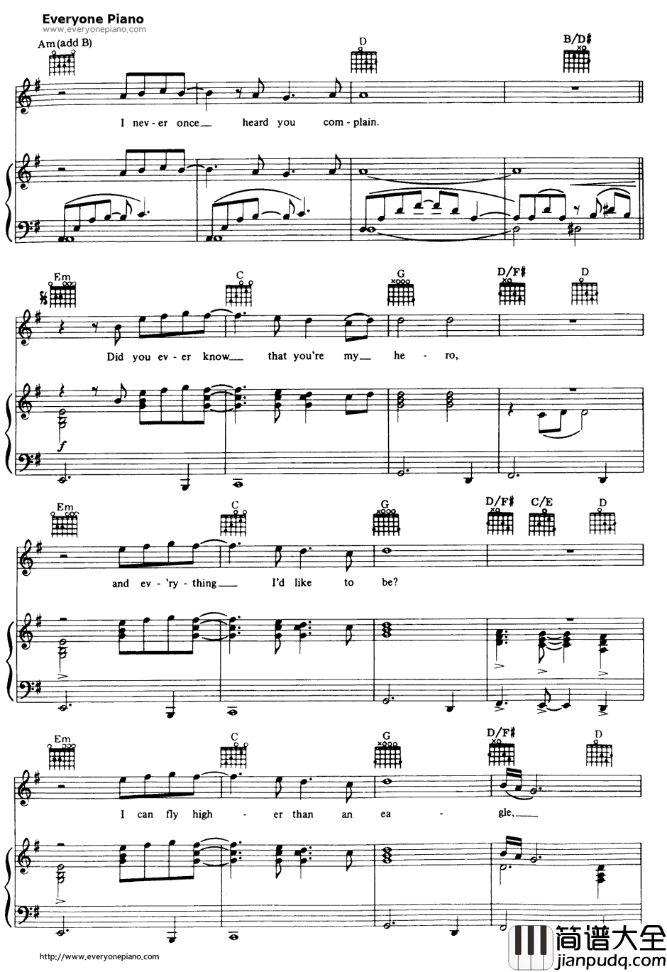 Wind_Beneath_My_Wings钢琴谱_BetteMidler　贝特·米德勒_BeachesOST