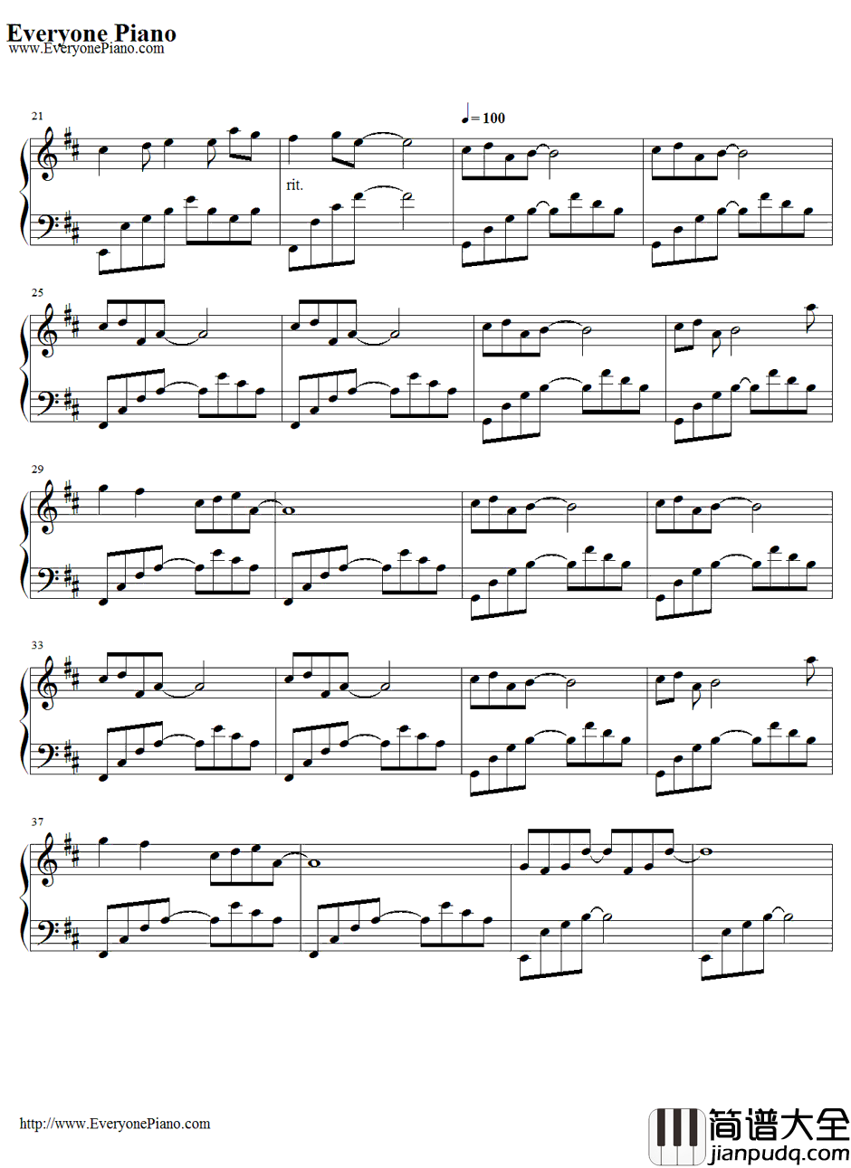 Crystal_Garden钢琴谱_MillionBamboo_花与少女的祝福BGM