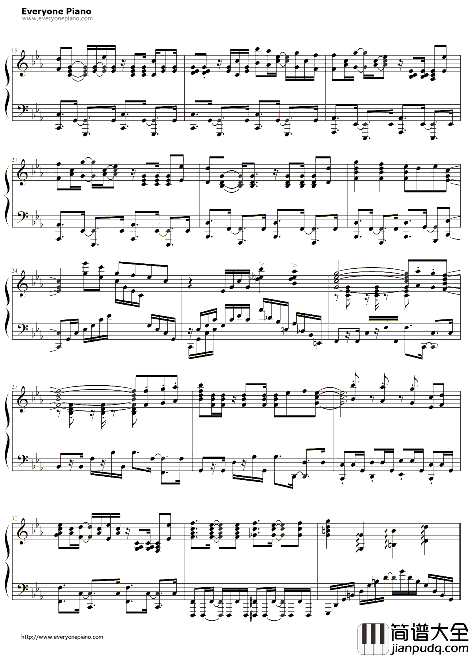 ツナグキズナ钢琴谱_Team.ねこかん[猫]featuring天乙准花_缘之空ED