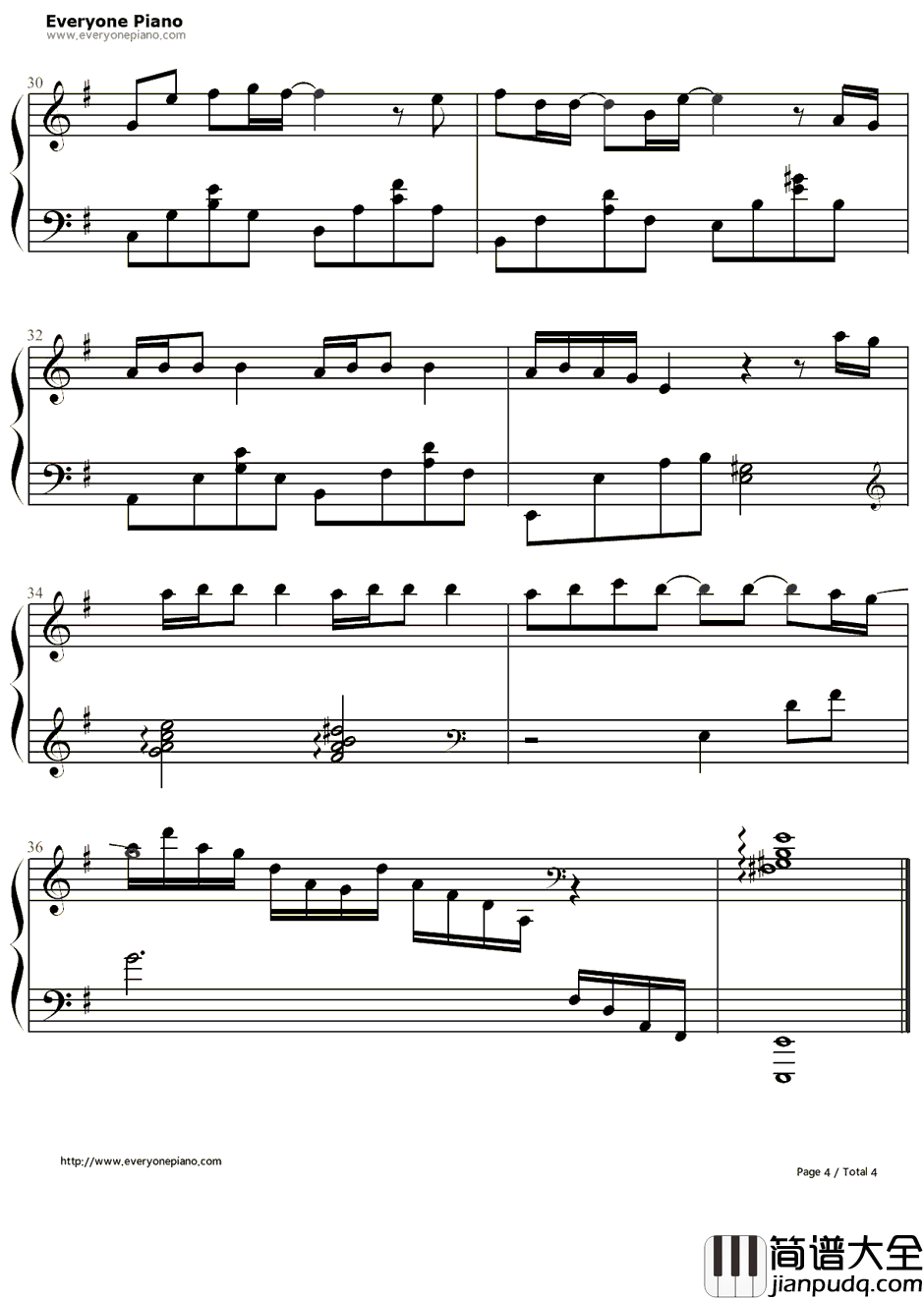 剑伤钢琴谱_李易峰_古剑奇谭插曲