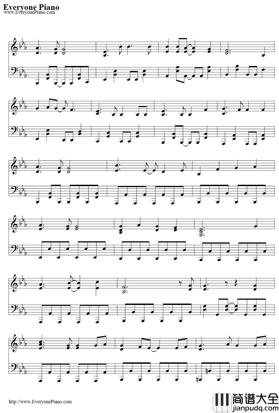 初めての恋が终わる时钢琴谱_初音ミク