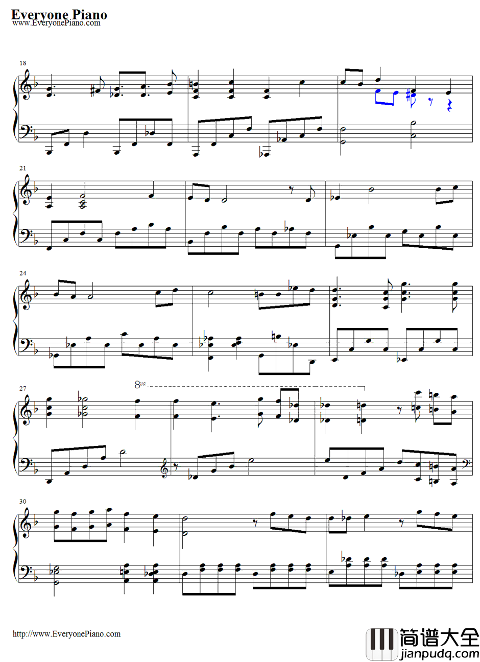 la_piog_gia钢琴谱_久石让JoeHisaishi_时雨之记OST