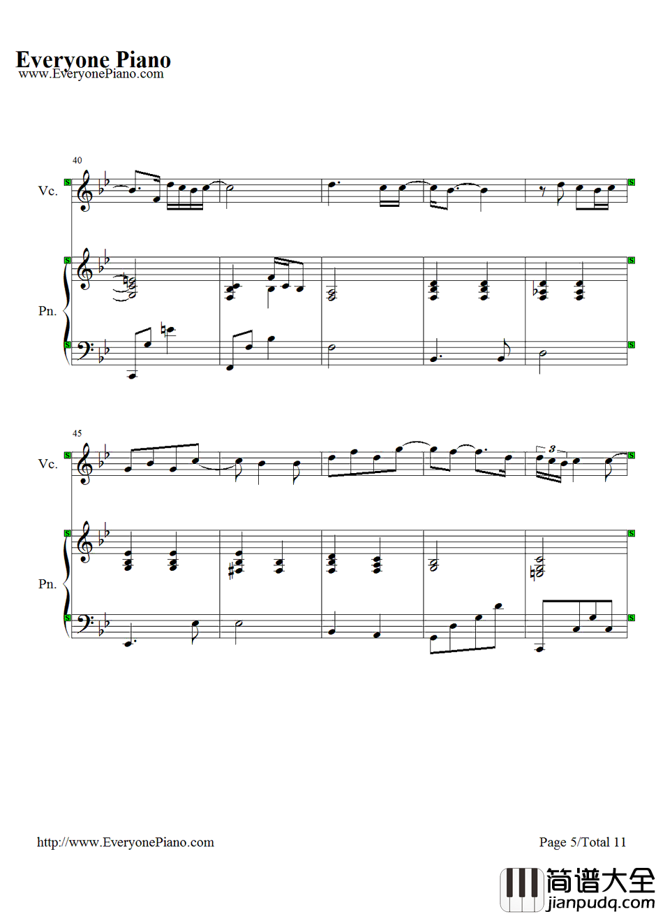 Desperado钢琴谱_藤田惠美