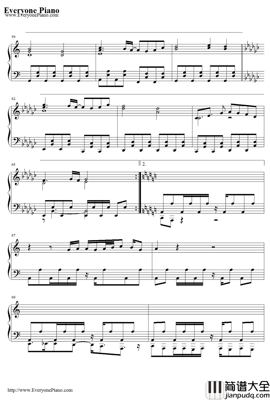 Under_the_Darkness钢琴谱_C.Gmix_鬼畜眼镜OP