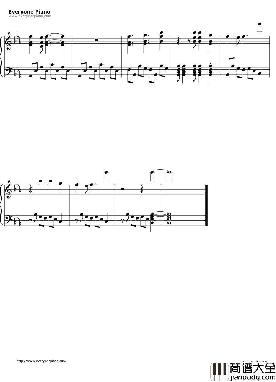 君に、胸キュン钢琴谱_天妃少女合唱团（真田麻美、小林优、井上麻里奈）_玛利亚狂热ED1