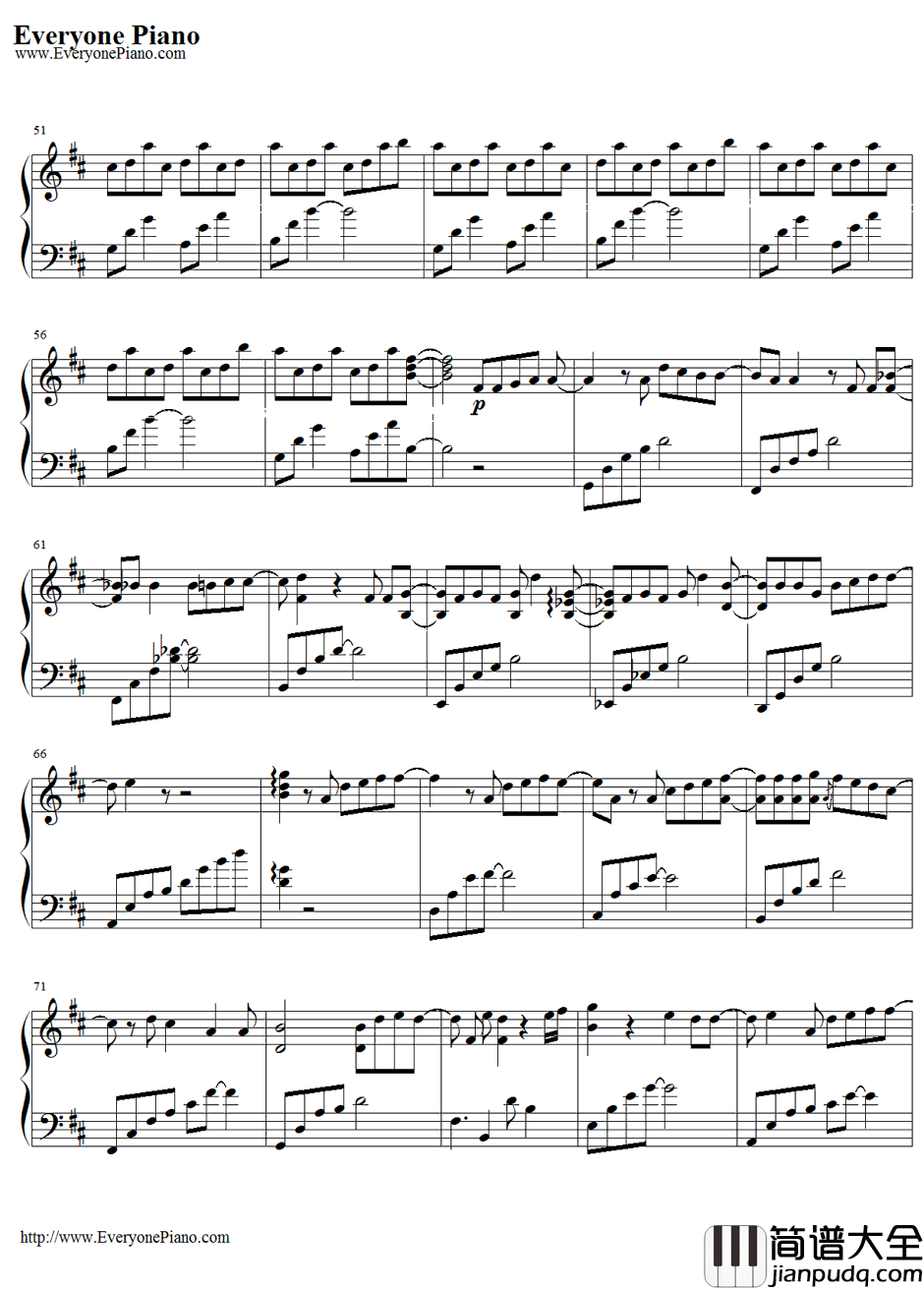 All_for_you钢琴谱_佐藤史果