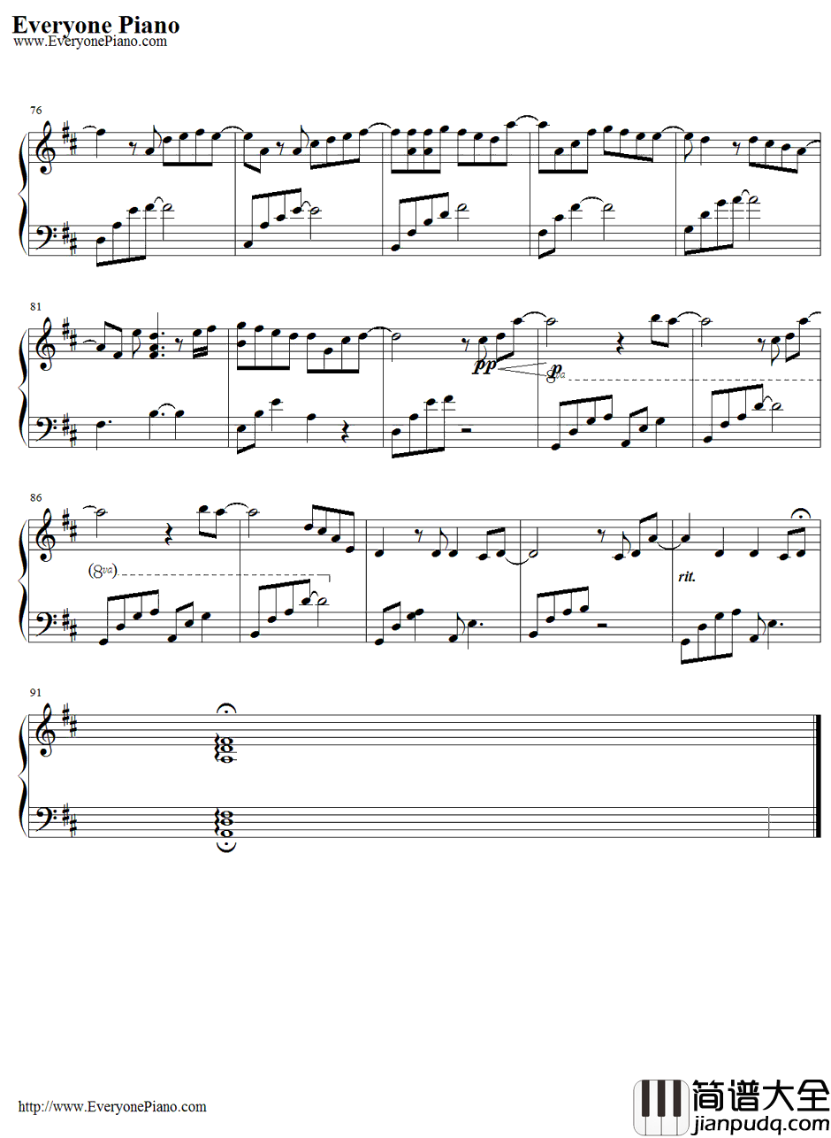 All_for_you钢琴谱_佐藤史果