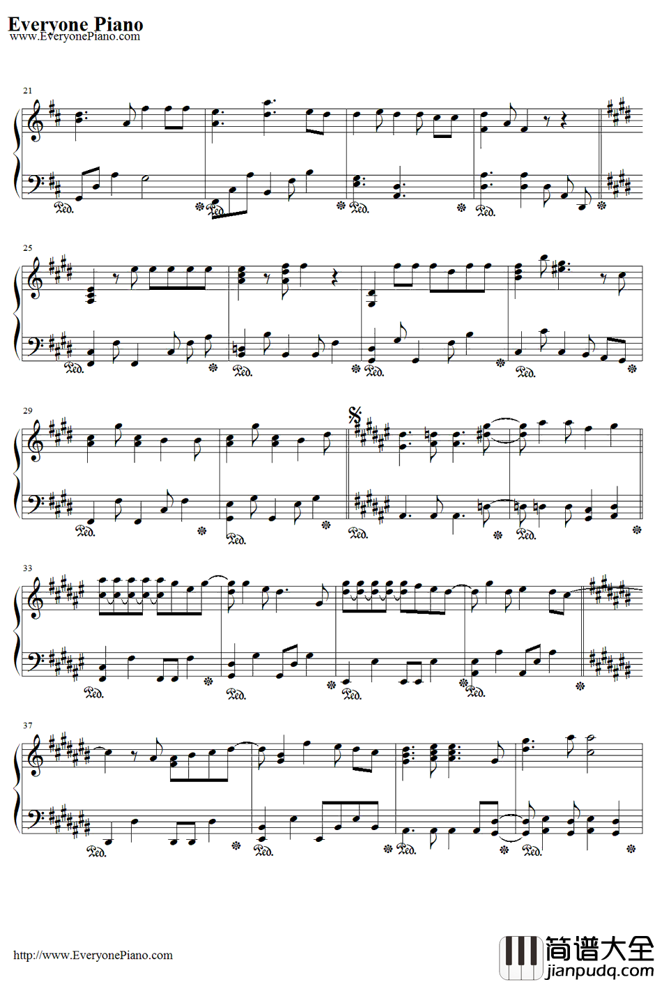 Over_Drive钢琴谱_GARNETCROW_名侦探柯南天空的遇难船主题曲