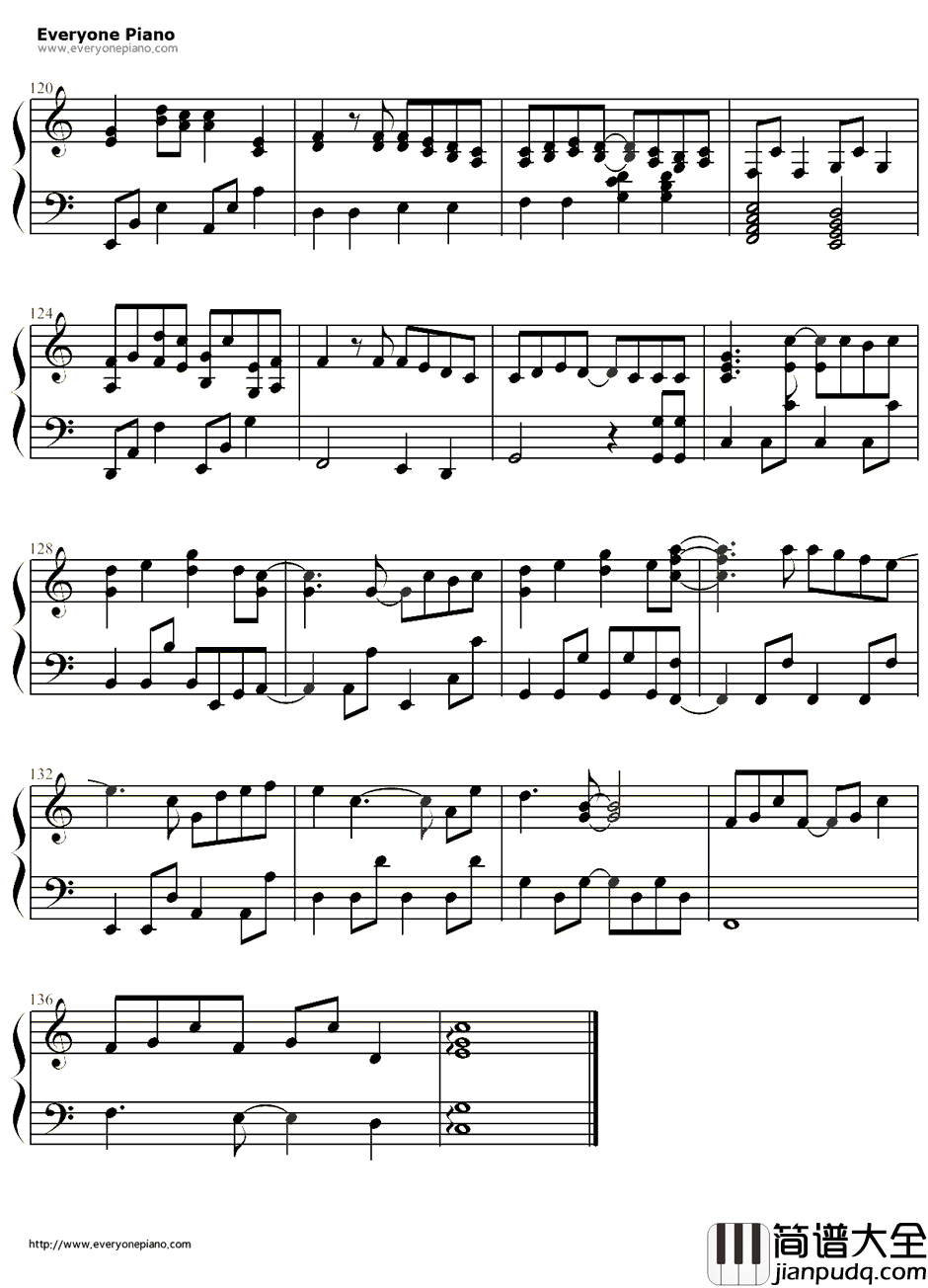 マイガール钢琴谱_岚_MyGirl_我的乖乖女主题曲