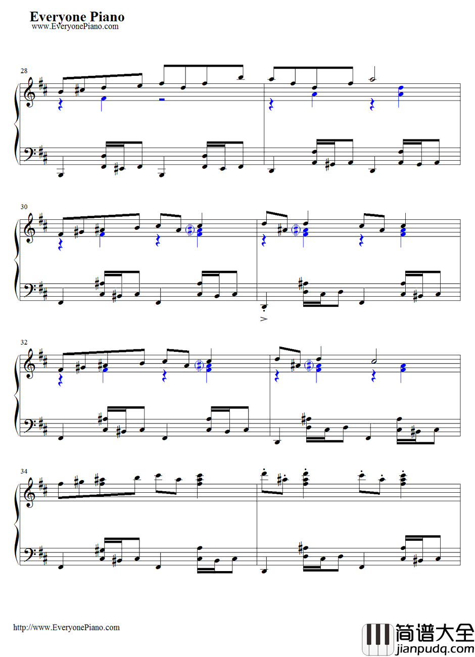 In_the_Hall_of_the_Mountain_King钢琴谱_EdvardGrieg_培尔•金特