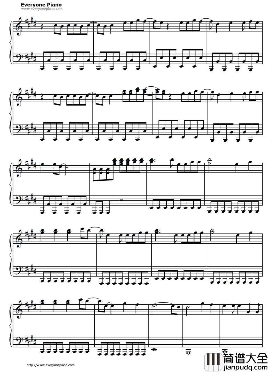 消せない罪钢琴谱_北出菜奈_钢之炼金术师ED1