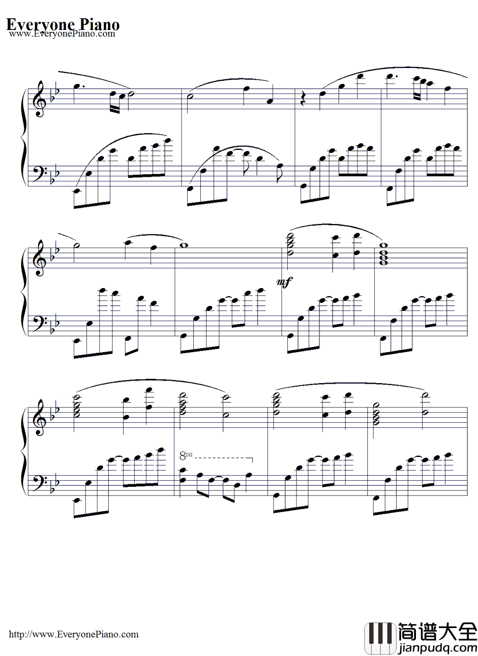 Hinata_VS_Neji钢琴谱_火影忍者原声