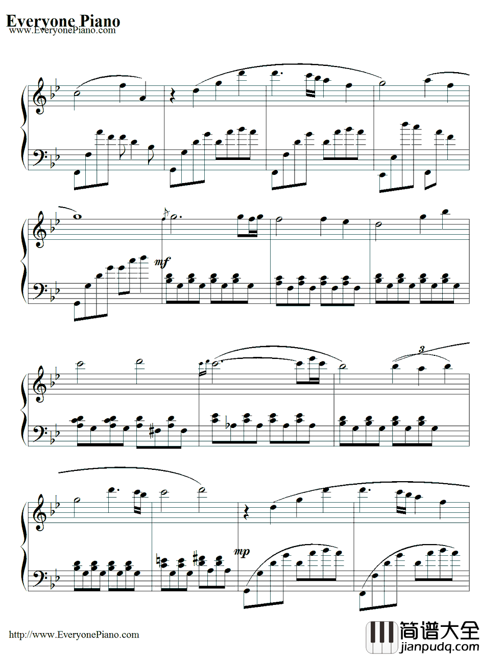 Hinata_VS_Neji钢琴谱_火影忍者原声